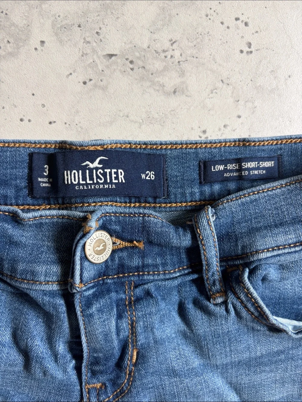 Hollister low rise short- short  Cuffed Denim Shorts